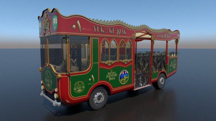 Kembangkan Pariwisata Siak, Pemkab Siak Persiapkan Bus Wisata Desain Istana Siak