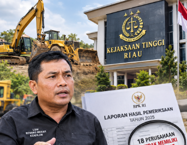 Wow, Belanja Sewa Alat Berat PUPR-PKPP Riau Diduga Fiktif, LSM Benang Merah Desak Kejaksaan Usut Rp10,7 Miliar
